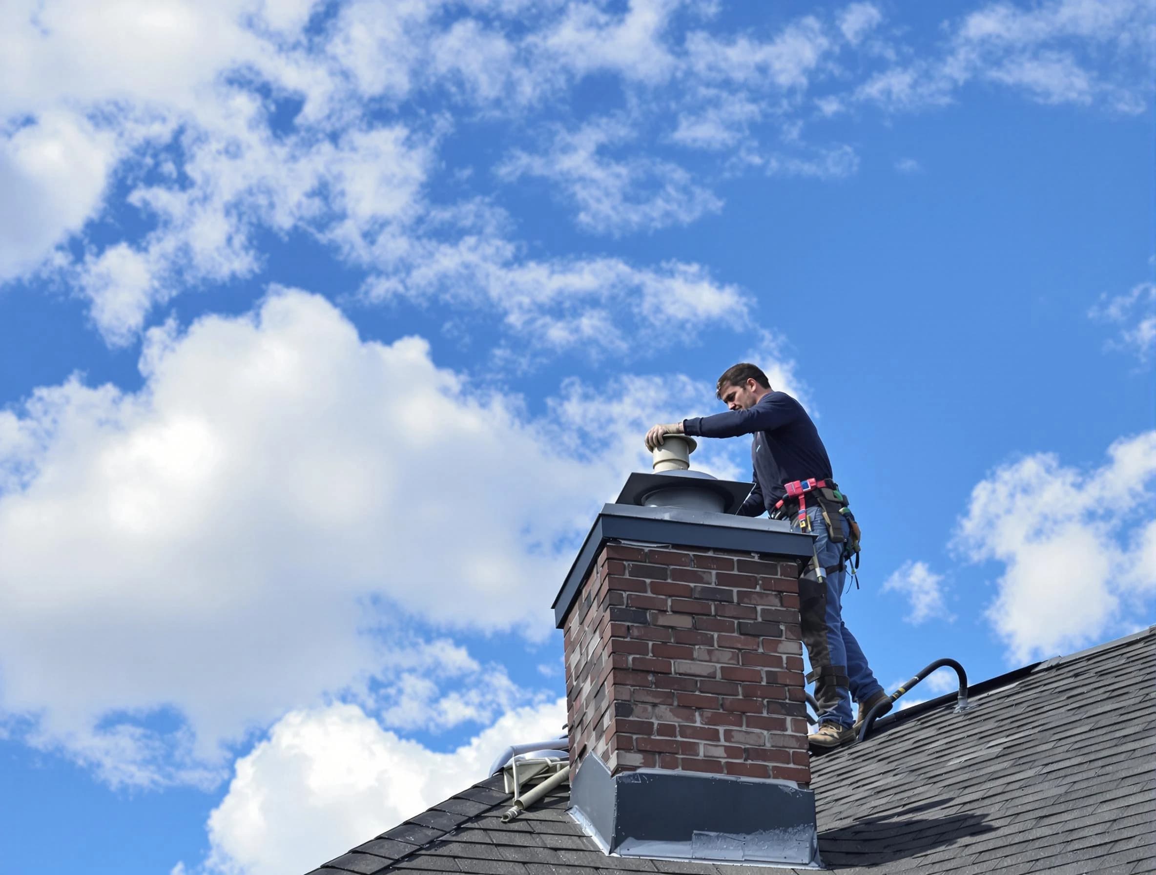 Argo Chimney Sweep installing a sturdy chimney cap in Argo, AL