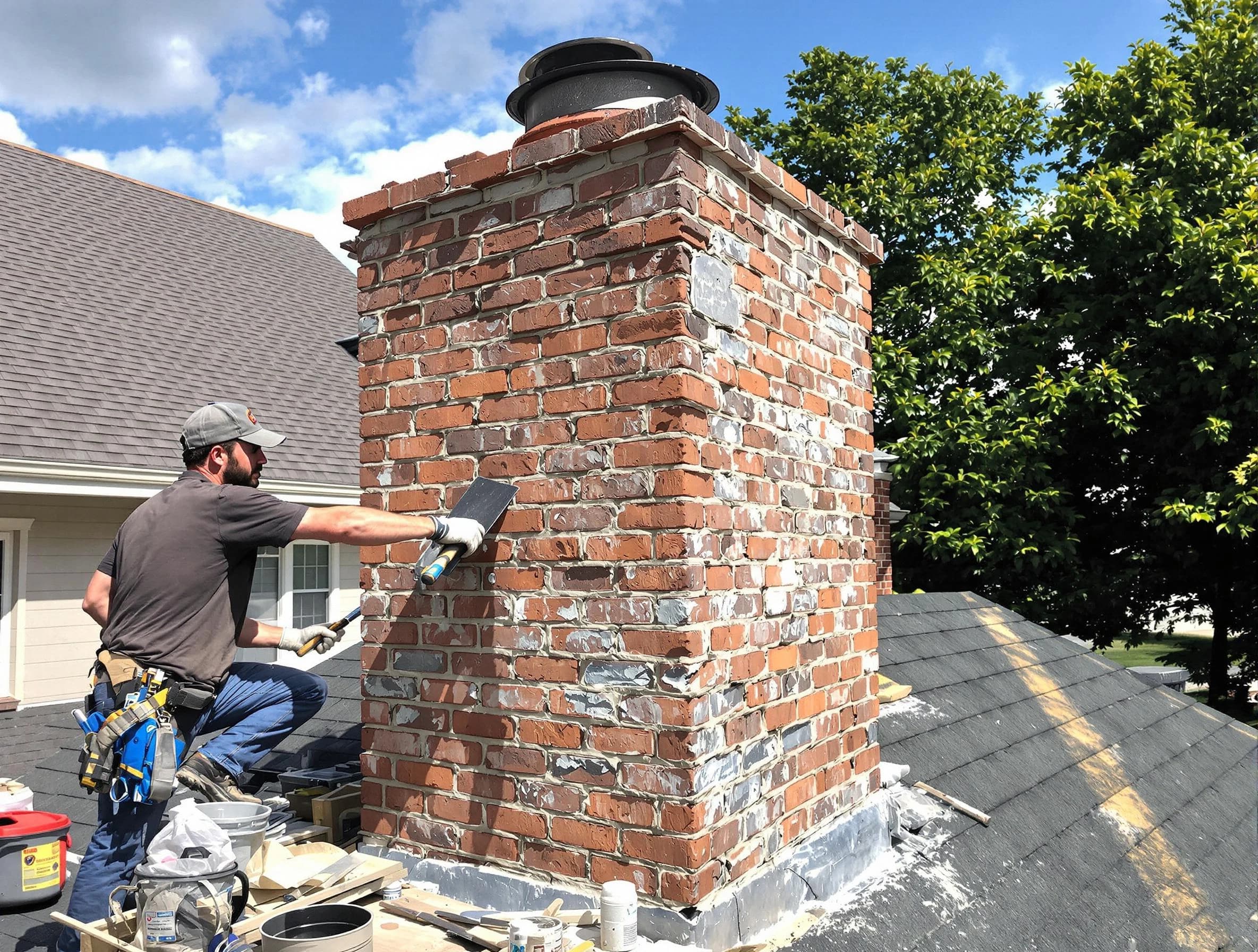 Completed chimney rebuild by Argo Chimney Sweep in Argo, AL