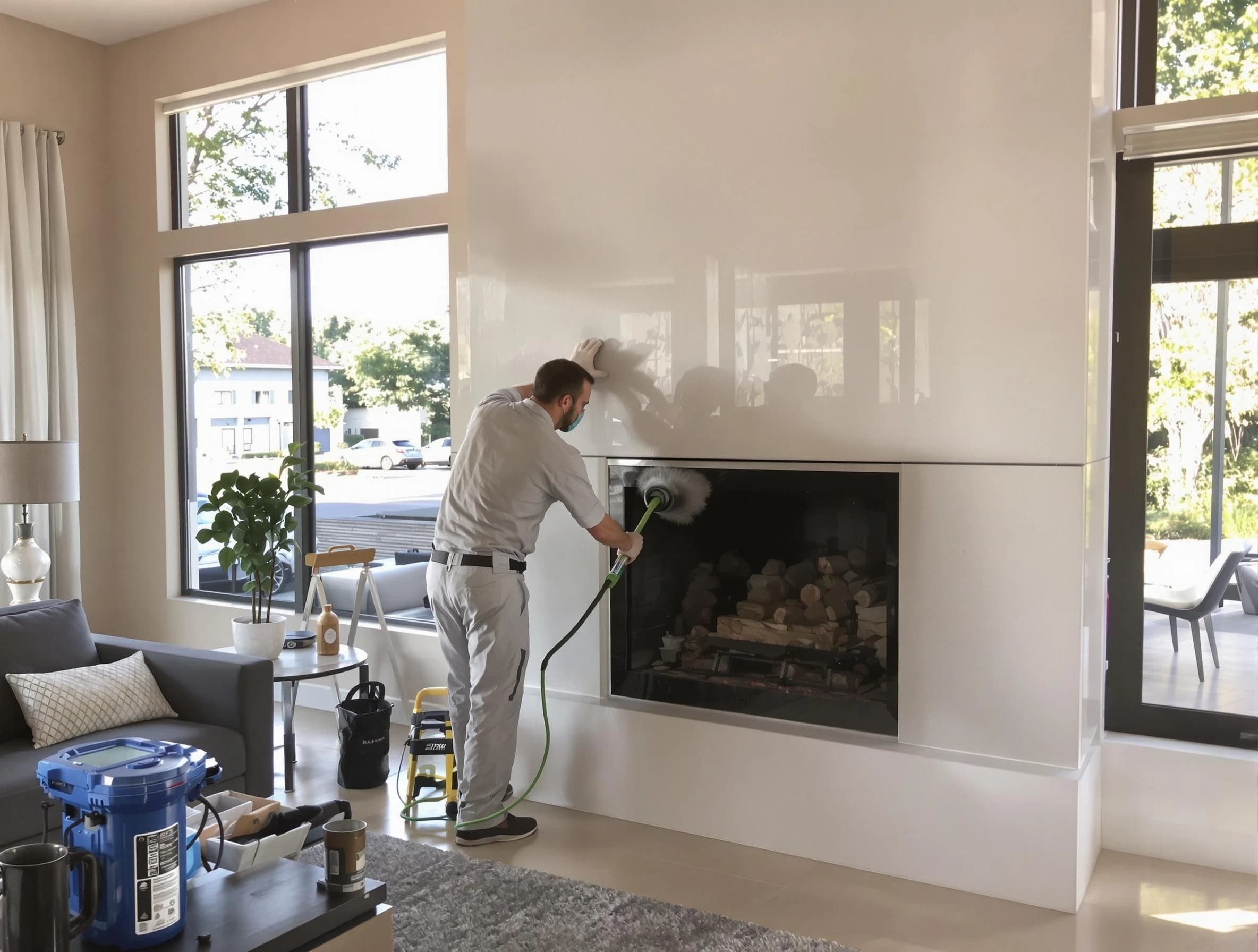 Argo Chimney Sweep performing thorough soot removal in Argo, AL