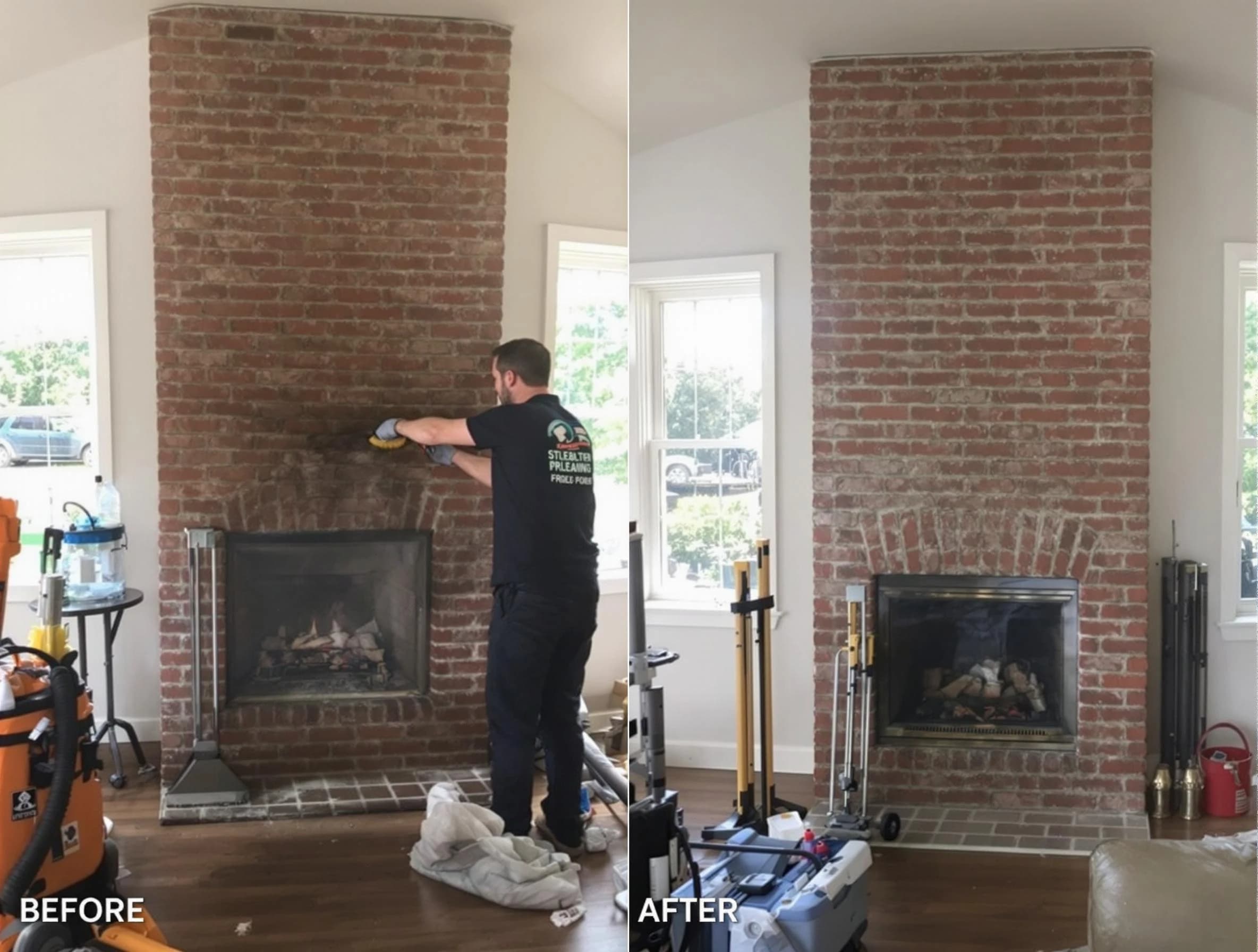 Finished chimney sweeping service by Argo Chimney Sweep in Argo, AL