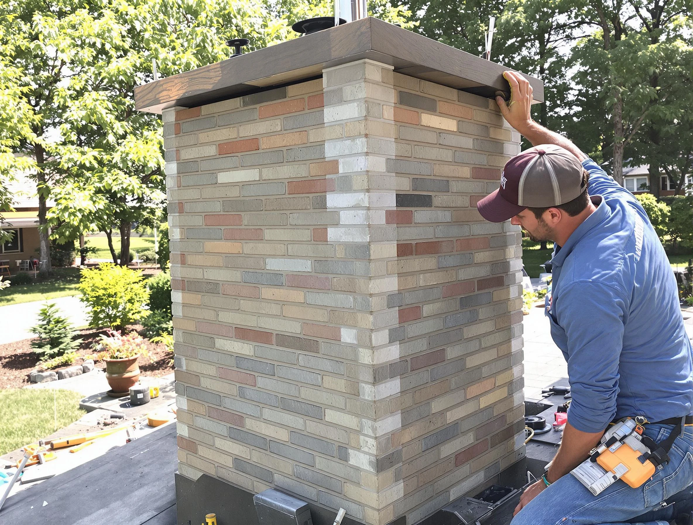 Argo Chimney Sweep completing a modern chimney remodel in Argo, AL