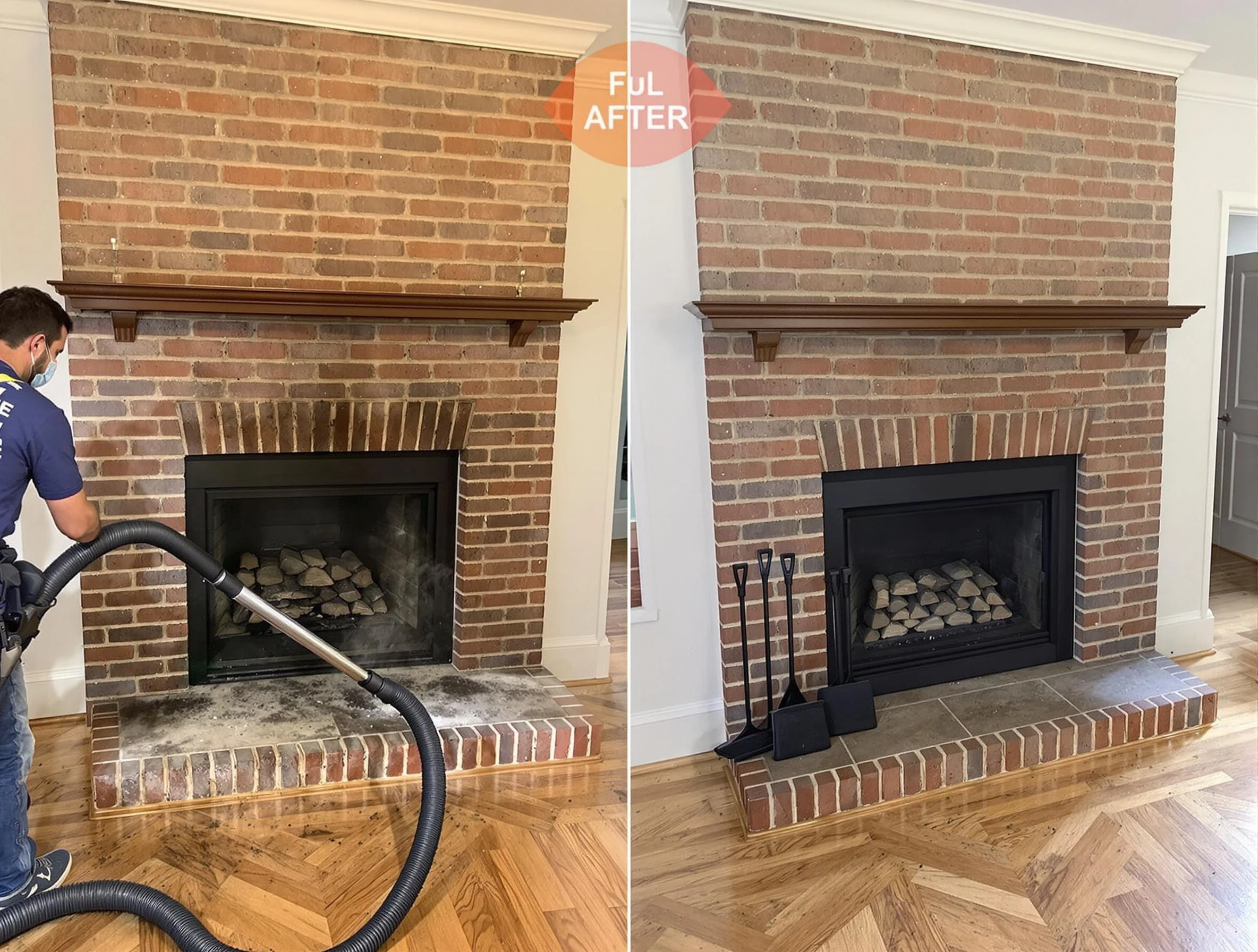 Argo Chimney Sweep carefully sanitizing a fireplace in Argo, AL