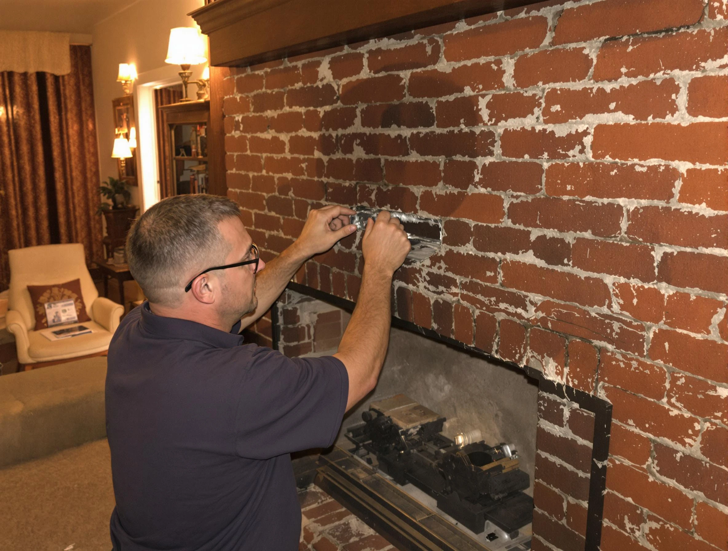 Argo Chimney Sweep expert fixing a fireplace in Argo, AL