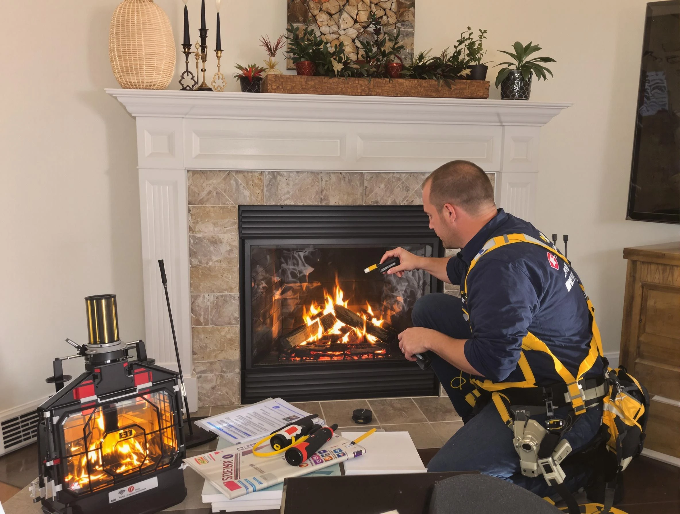 Safety-focused fireplace inspection by Argo Chimney Sweep in Argo, AL